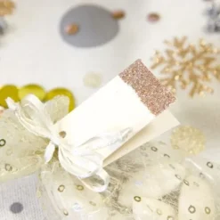 Etiquette Drag Es Paillet E Rose Gold X 6 Pi Ces