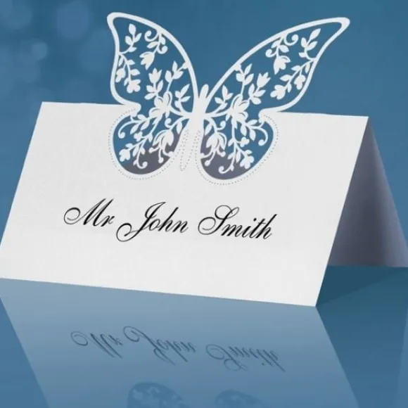 Etiquette Marque Place Avec Papillon X10 Pi Ces
