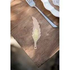 Etiquette Plume Boho Kraft X 10 Pi Ces