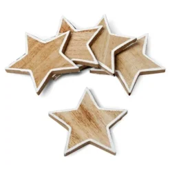 Etoile En Bois Pour Decoration De Table Mariage X 6 Pi Ces