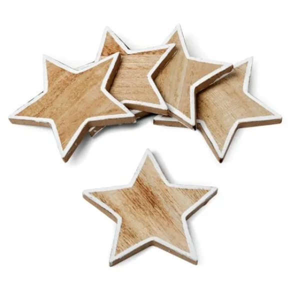 Etoile En Bois Pour Decoration De Table Mariage X 6 Pi Ces