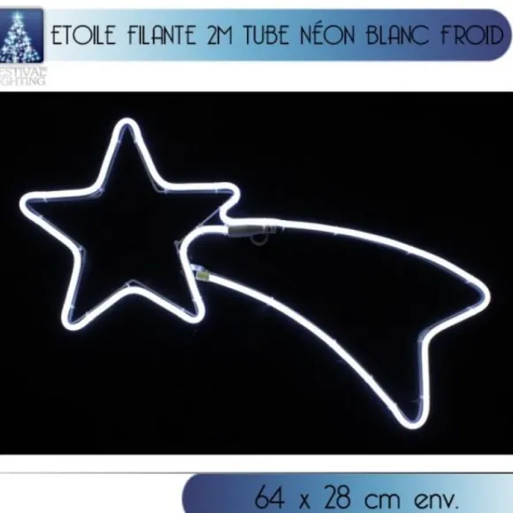 Etoile Filante De Noel Lumineuse Blanc Froid
