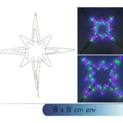 Etoile Lumineuse G Ante Polaire De Noel Multicolore 81Cm