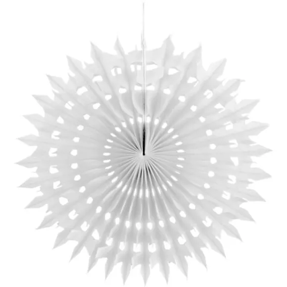 Eventail Dentelle Blanc 20Cm X 2 Pi Ces