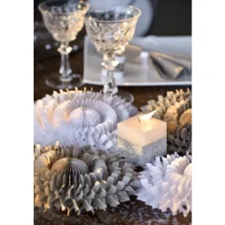 Eventail Dentelle Blanc 20Cm X 2 Pi Ces