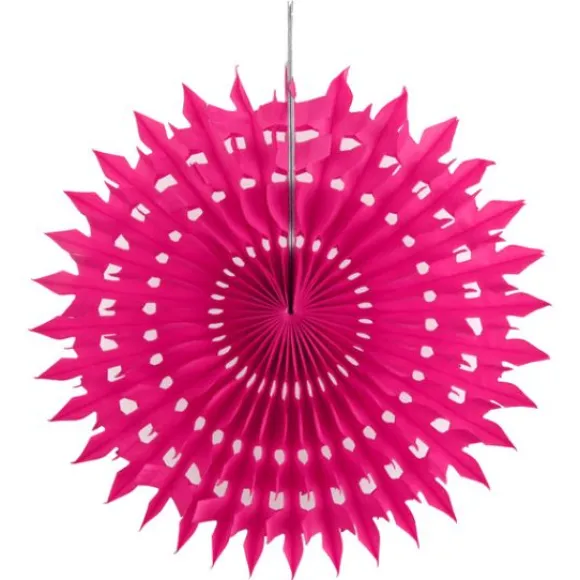 Eventail Dentelle Fuchsia 20Cm X 2 Pi Ces