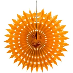 Eventail Dentelle Orange 20Cm X 2 Pi Ces