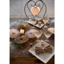 Eventail Dentelle Turquoise 20Cm X 2 Pi Ces