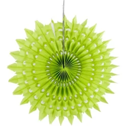 Eventail Dentelle Vert Anis 20Cm X 2 Pi Ces