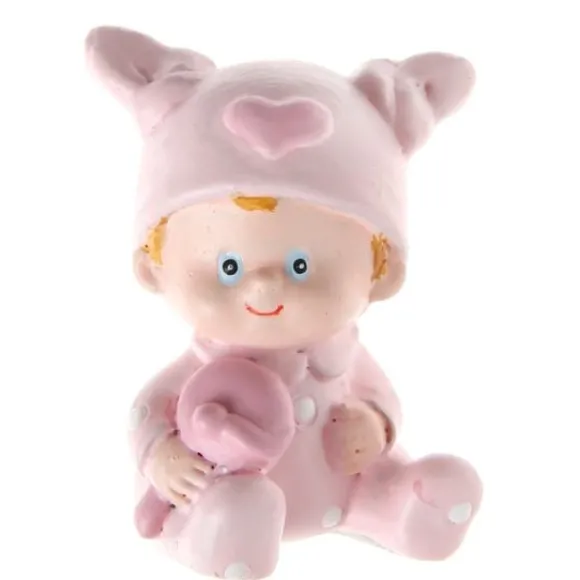 Figurine Bapt Me Fille Rose X 2 Pi Ces