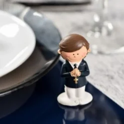 Figurine Communion Gar On Noir X 2 Pi Ces