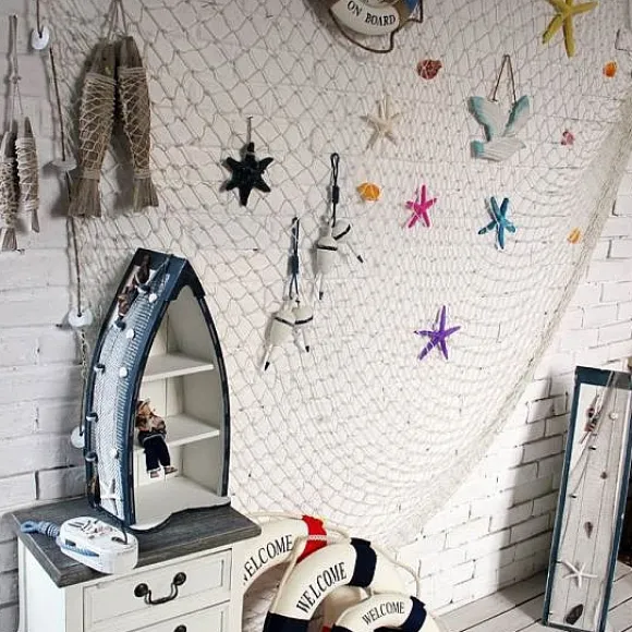 Filet De Peche Naturel Theme Marin Pas Cher