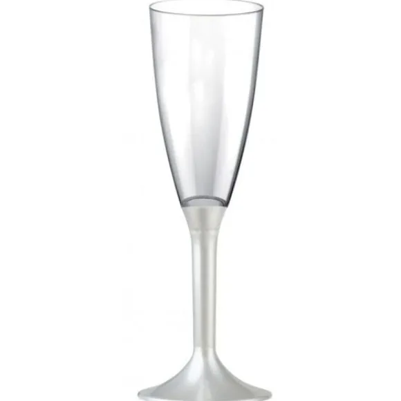 Fl Te Champagne Plastique Nacr Blanc X 20