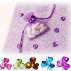 Fleur Tige Avec Coeur Cristal X 6 Pi Ces