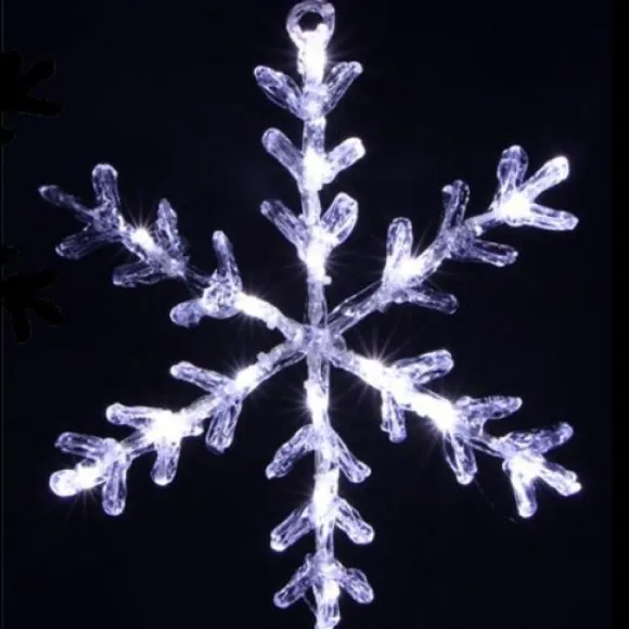 Flocon Lumineux Acrylique 16 Led Int Rieur