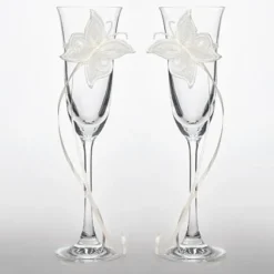 Flute A Champagne Mariage Papillon X 2 Pi Ces