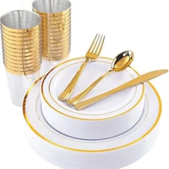 Fourchette Or Plastique Inox X 30 Pi Ces