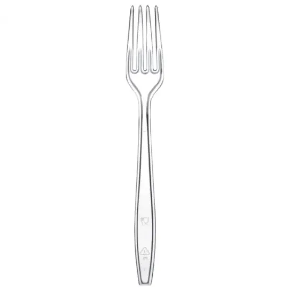 Fourchette Plastique Transparente R Utilisables X 50