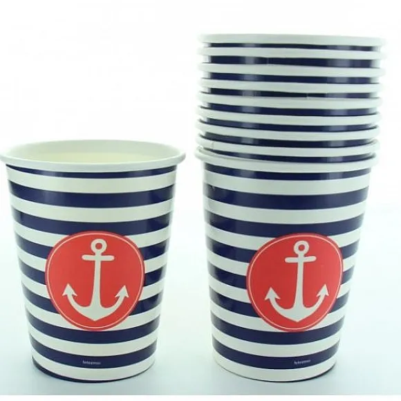 Gobelet Carton Theme Marin X 10 Pi Ces
