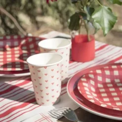 Gobelet En Carton Avec Coeur Rouge X 10 Pi Ces