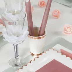 Gobelet En Carton Festonn Rose Gold 27 Cl X10 Pi Ces