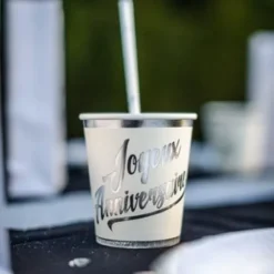 Gobelet En Carton Joyeux Anniversaire Argent X 20 Pi Ces