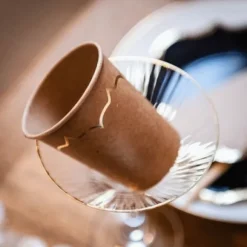 Gobelet En Carton Kraft Liser Or X 8