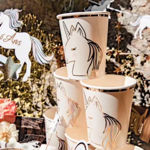 Gobelet En Carton Licorne X 8 Pi Ces