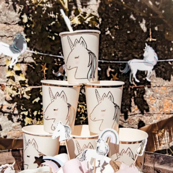 Gobelet En Carton Licorne X 8 Pi Ces