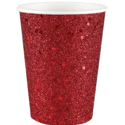 Gobelet En Carton Paillet Rouge X 10 Pi Ces