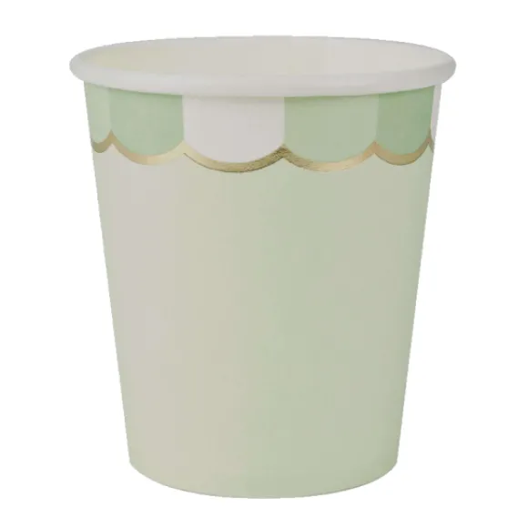 Gobelet Festonn S 200 Ml Vert Pastel X 8 Pi Ces