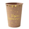 Gobelets En Carton Joyeux Anniversaire Kraft 27Cl X10 Pi Ces