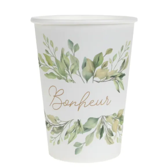 Gobelets En Carton O Bonheur 27Cl X10 Pi Ces