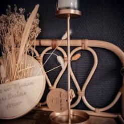 Grand Bougeoir Bilbao Rose Gold Sur Pied