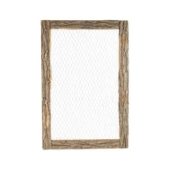 Grand Cadre Mariage Grillage Ecorce De Bois