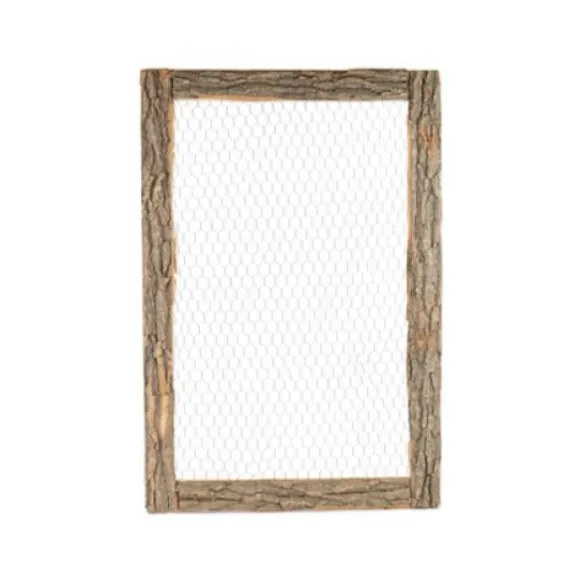 Grand Cadre Mariage Grillage Ecorce De Bois