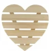 Grand Coeur En Bois Latte 30Cm