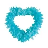 Grand Coeur En Plume Turquoise