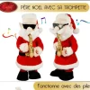 Grand Pere Noel Automate Musicale Avec Trompette