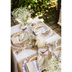 Grand Photophore En Perle Bois 25Cm