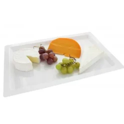 Grand Plateau Plastique Rectangle Blanc