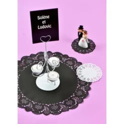 Grand Porte Bougie Coeur Blanc