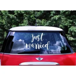 Grand Sticker Mariage Voiture Just Married