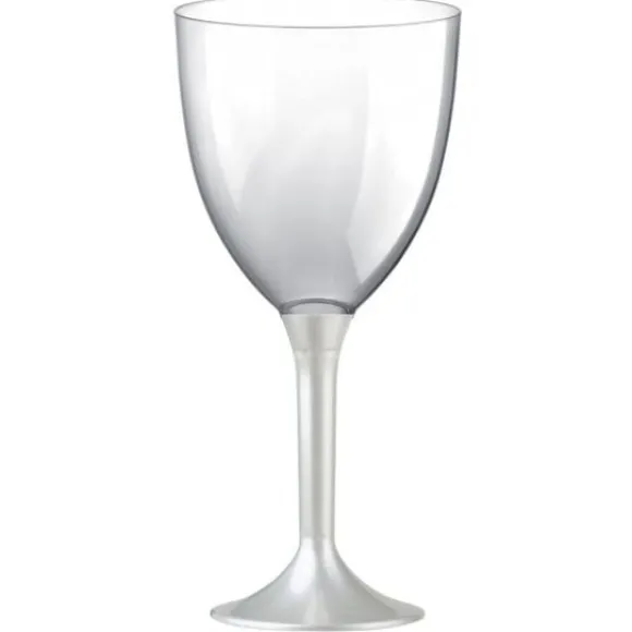 Grand Verre Eau Plastique Nacr Blanc X 20