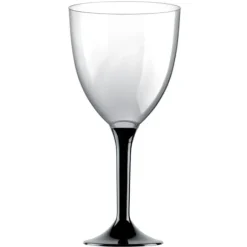 Grand Verre Eau Plastique Noir X 20