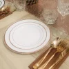 Grande Assiette Plastique Ronde Liser Rose Gold X 10 Pi Ces