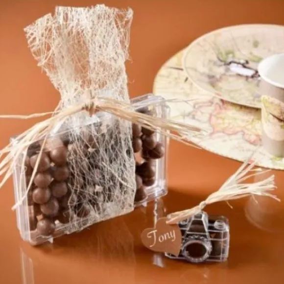 Grande Boite A Dragees Plexi Valise Transparente