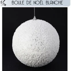 Grande Boule De Noel Neige 15Cm