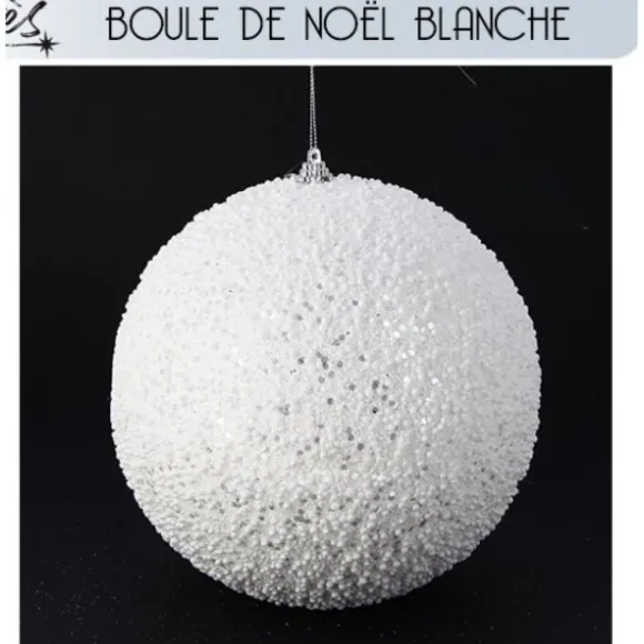 Grande Boule De Noel Neige 15Cm