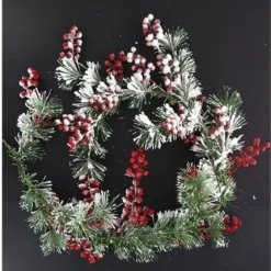 Grande Branche De Noel Décorative Avec Baie 120Cm